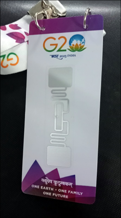 An RFID pass was issued to each G20 participant.